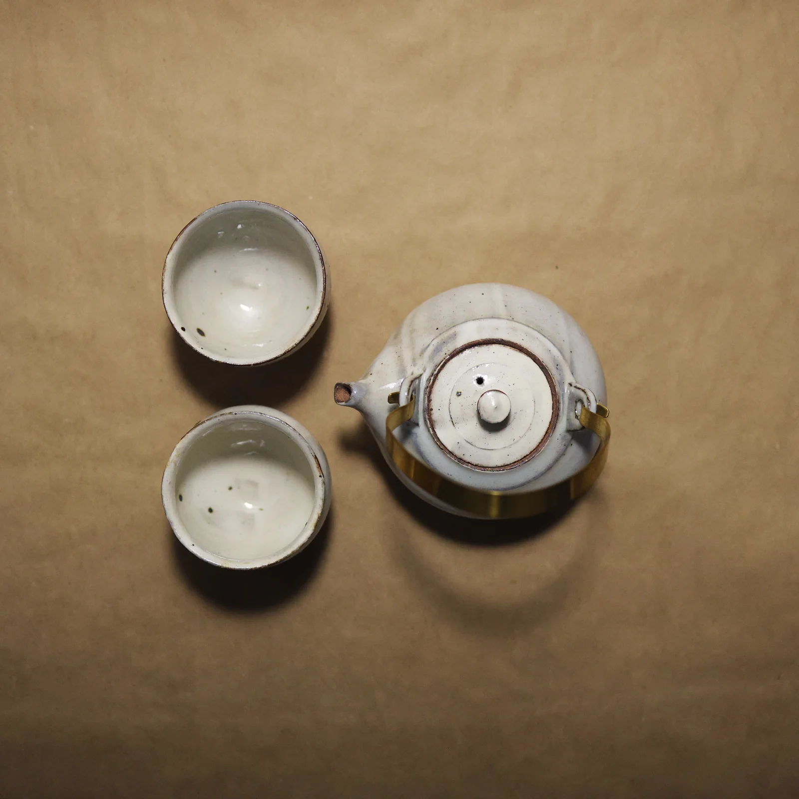 日本器作家Kasuya Nobuaki 侘寂之美手工茶具套装